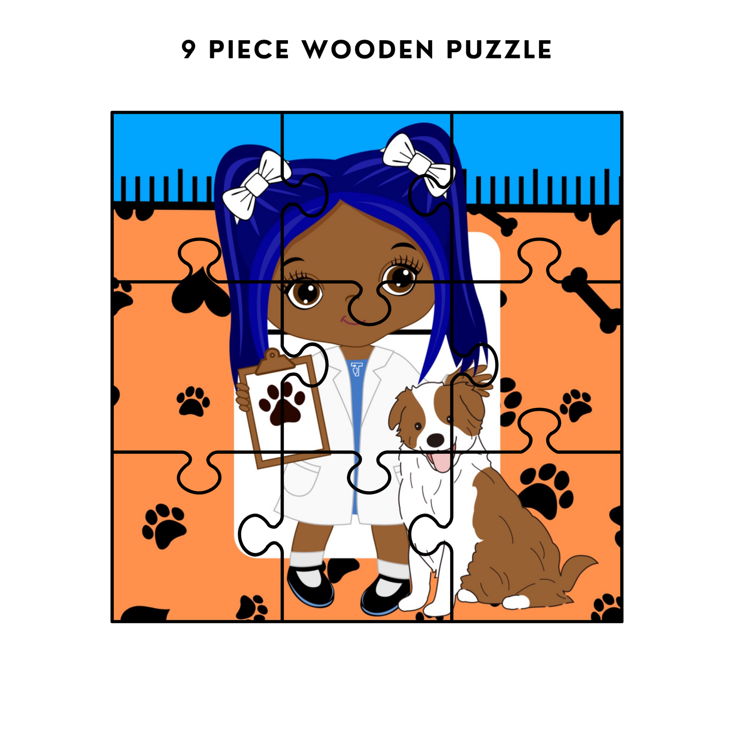 9 Piece Wooden Puzzles