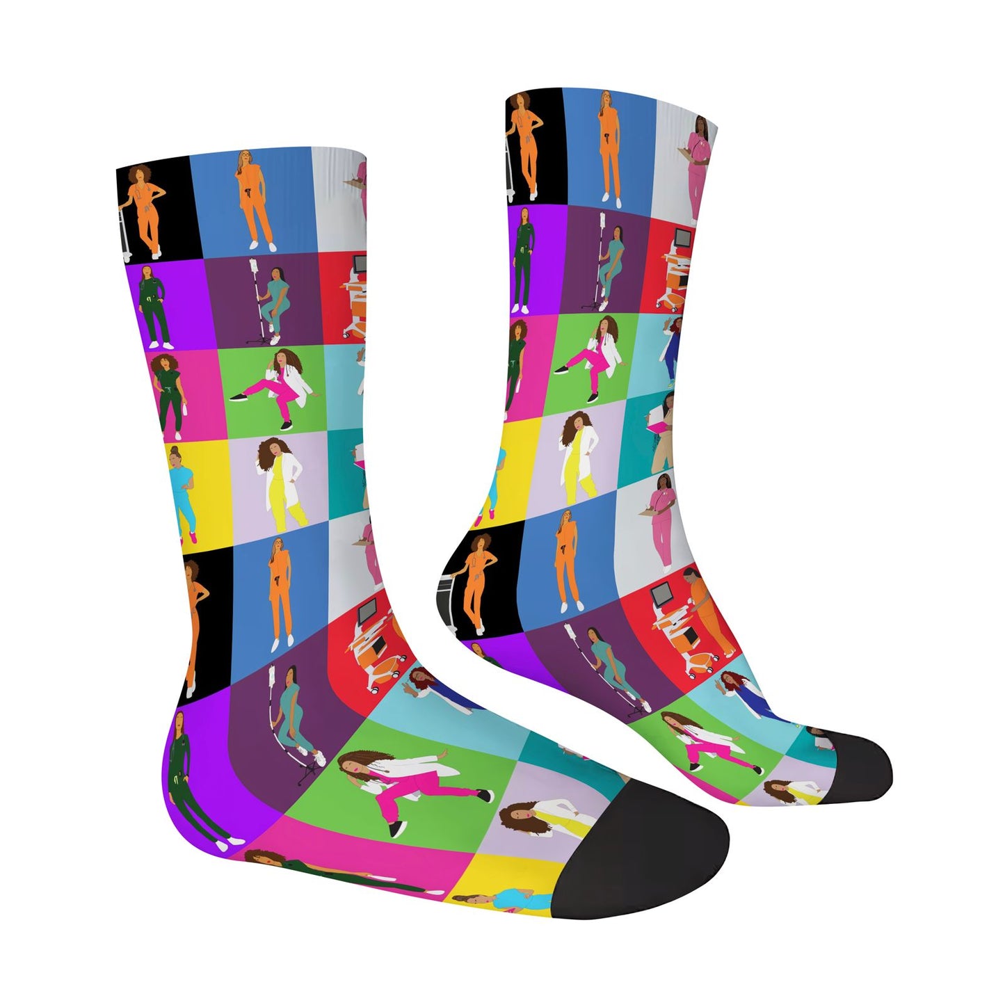 Multi Color 3D Socks