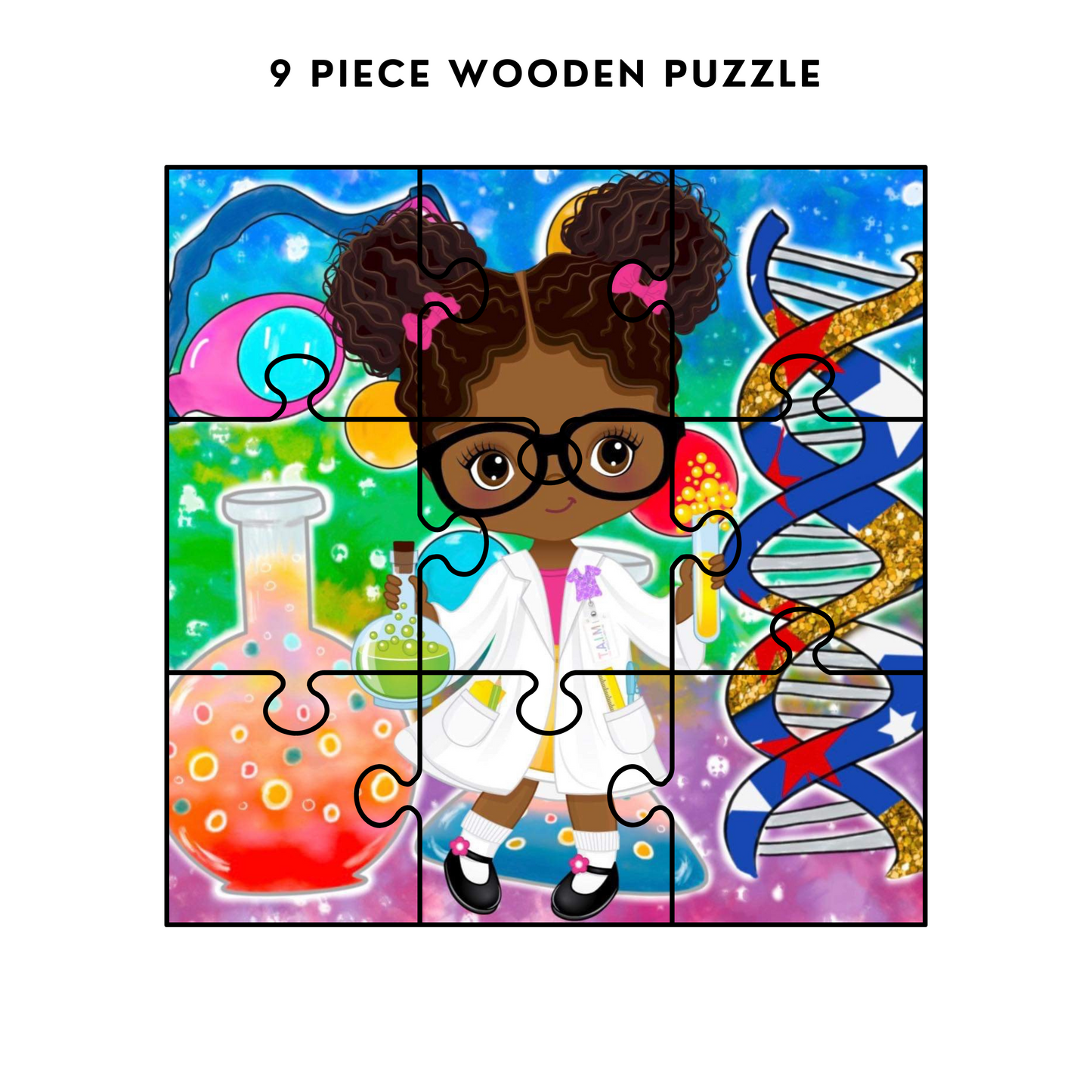 9 Piece Wooden Puzzles