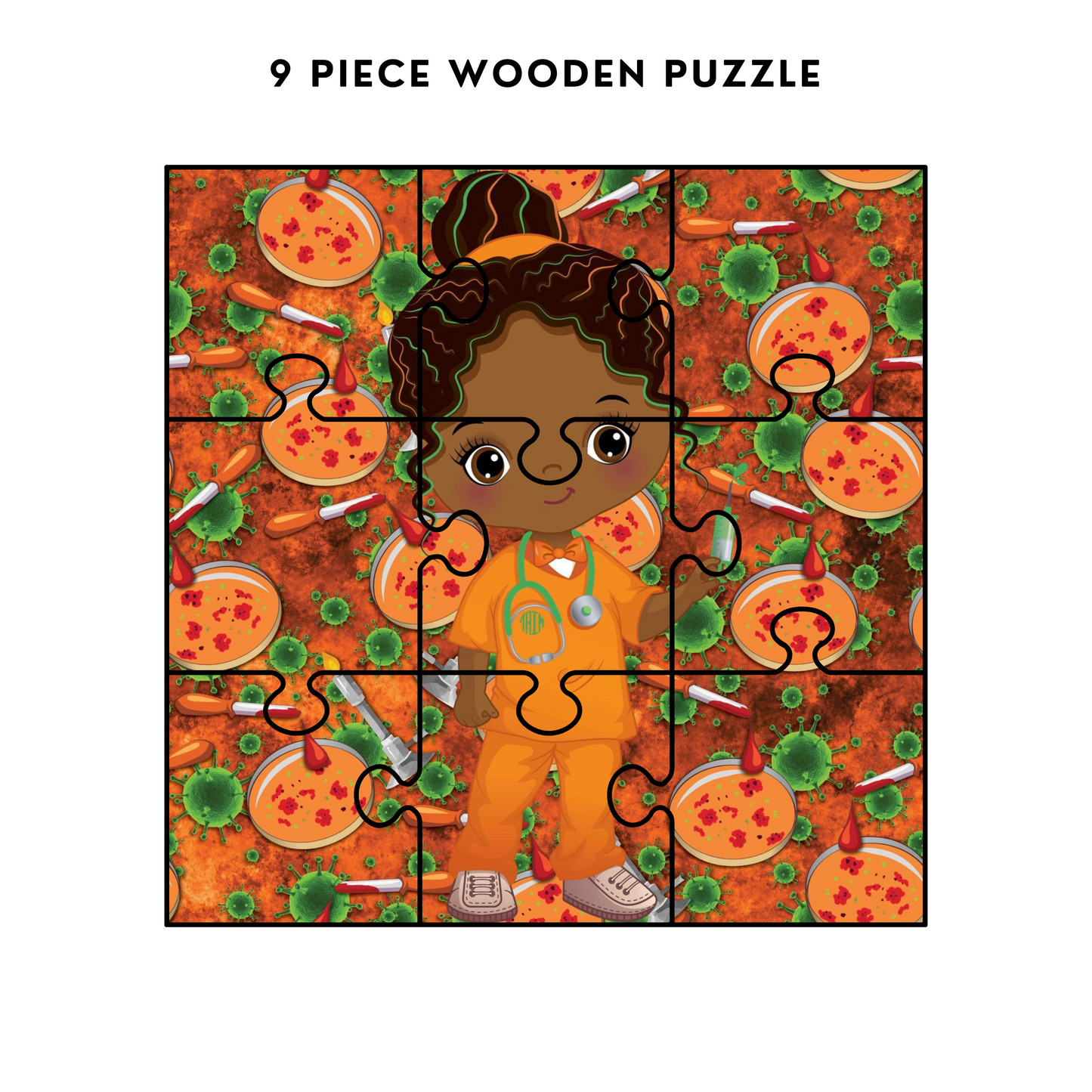 9 Piece Wooden Puzzles