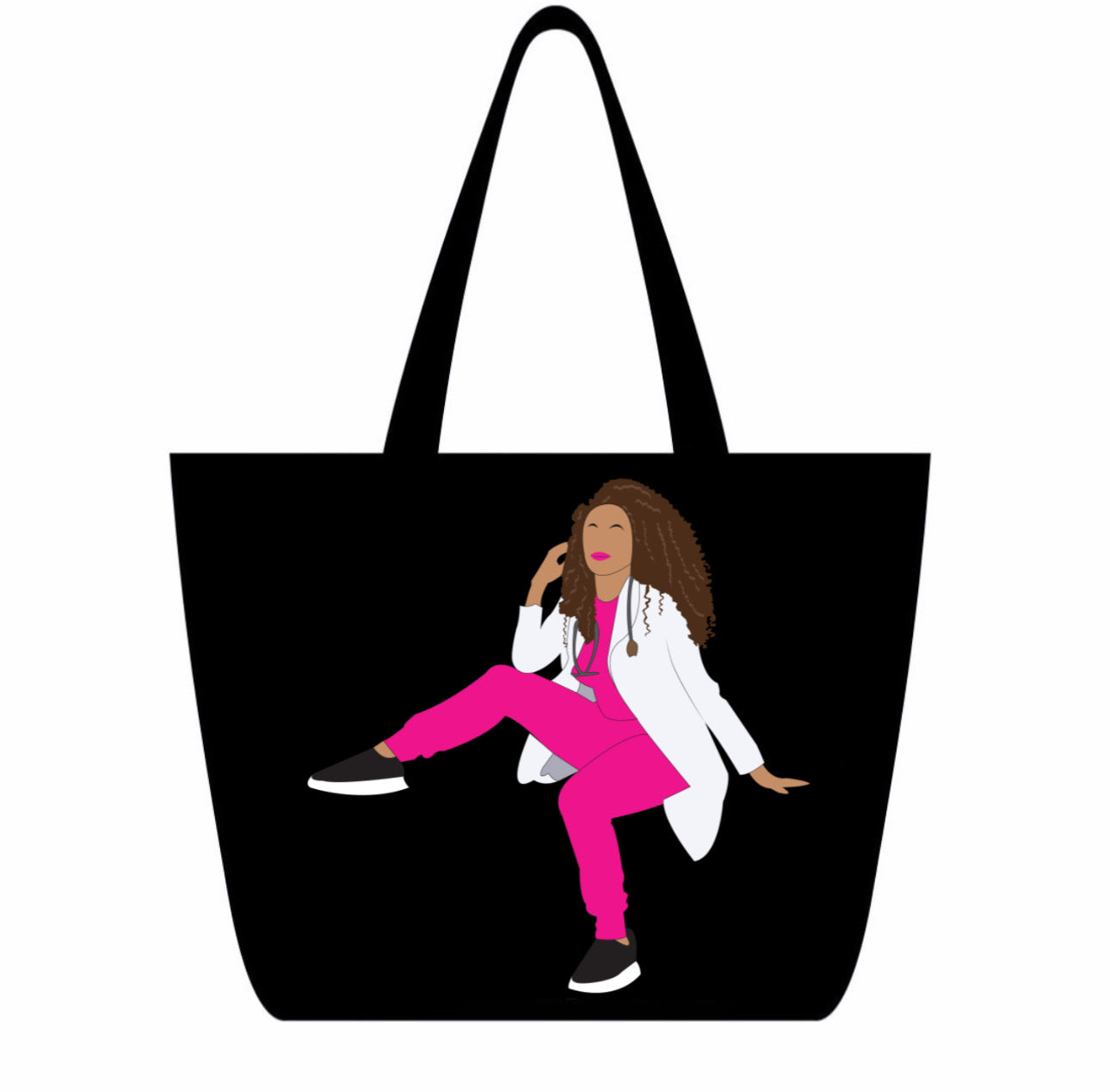 Pink - White Coat Tote