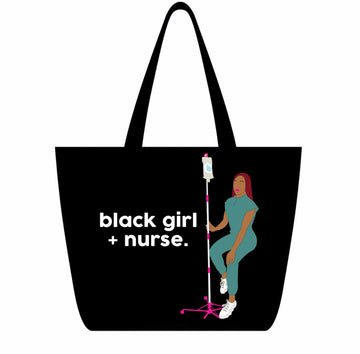 Black Girl + Nurse Faceless Tote