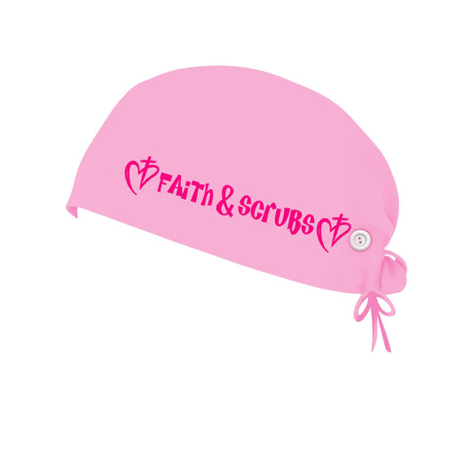 Satin Embroidered Faith & Scrubs Cap